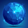 Plastic pixilated 3d complicated spherical object Royalty Free Stock Photo