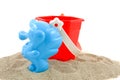 Plastic play toys for at the beach Royalty Free Stock Photo