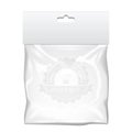 Plastic pocket bag mock up. Transparent template. Royalty Free Stock Photo
