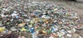 Plastic pollution in India . Dumping side in india. Royalty Free Stock Photo