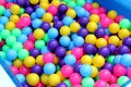 Plastic pool ball party colorful for kids to play ball in water park, Colorful ball plastic texture abstract background pattern Royalty Free Stock Photo