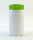 Pharmacy Beauty Medical / Pill / Medicine bottle | Green Cap | Photo Realistic 3D for mockups