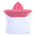 Plastic pot juicer icon cartoon vector. Maker machine