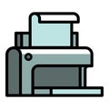 Plastic printer icon, outline style