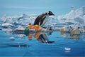 Penguin polar environment Plastic problem