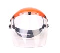 Plastic protective face shield. Royalty Free Stock Photo