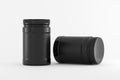 Plastic protein jar supplement bottle mockup 3d rendering Royalty Free Stock Photo