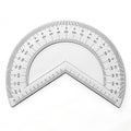 Plastic protractor on white background Royalty Free Stock Photo