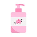 Plastic pump bottle for cosmetic products like cleansing or shower gel, shampoo, liquid soap, cream or lotion