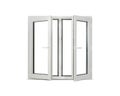 Plastic pvc ventana window on white blank background Royalty Free Stock Photo