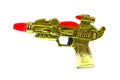 Plastic ray gun isolated on white background, Toy gun