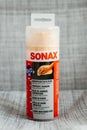 Plastic recipient containing SONAX synthetic chamois for car