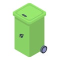Plastic recycle box icon, isometric style Royalty Free Stock Photo