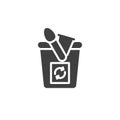 Plastic recycling waste vector icon Royalty Free Stock Photo