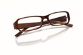 Plastic-rimmed eyeglasses