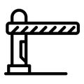 Plastic road barrier icon, outline style