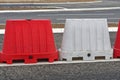 Plastic road barrier