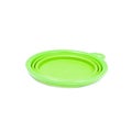 Plastic road bowl for pets (cat or dog) green color.