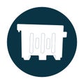 Plastic road divider icon