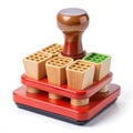 Plastic rubber stamp holder with stacking design Royalty Free Stock Photo
