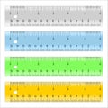 Plastic ruler set vector