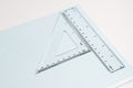 PLASTIC RULERS MILIMETER PAPER GRAPHIC ARCHITECTURE Royalty Free Stock Photo