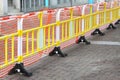 Plastic Safety Barrier Royalty Free Stock Photo