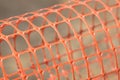 Plastic safety net for construction site. Construction mesh. Royalty Free Stock Photo