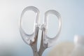 Plastic scissors handle on natural light Royalty Free Stock Photo