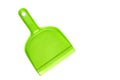 Plastic scoop green isolated on a white background, top view Royalty Free Stock Photo