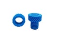 Plastic Nut and Bolt printed by 3D Printer on White