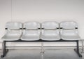 Plastic seat in airpor terminal or bus stop Royalty Free Stock Photo