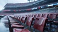 The plastic seats are weatherresistant perfect for outdoor stadiums that experience rain or shine Royalty Free Stock Photo