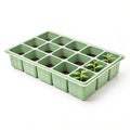 Plastic seedling tray isolated on white background Royalty Free Stock Photo