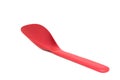 Plastic serving spoon isolated on white Royalty Free Stock Photo