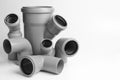 Plastic sewer pipes Royalty Free Stock Photo