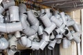 Plastic sewer pipes Royalty Free Stock Photo