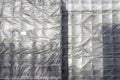 Plastic sheeting on scaffolding Royalty Free Stock Photo