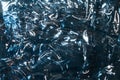 Plastic Shiny See Through Abstract Shimmer Creased Background Blue Royalty Free Stock Photo