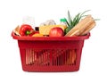 Plastic shopping basket Royalty Free Stock Photo