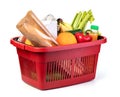 Plastic shopping basket Royalty Free Stock Photo