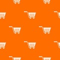Plastic shopping trolley pattern seamless Royalty Free Stock Photo