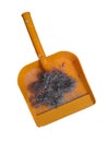 Plastic shovel with dust isolated photo Royalty Free Stock Photo