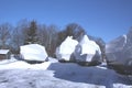 Boats with Snow and Shrink Wrap