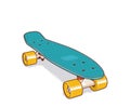 Plastic skateboard. Mini or short cruiser. Royalty Free Stock Photo