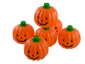 Plastic Smiling Jack O Lanterns Royalty Free Stock Photo