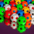 Plastic soccer ball shaped spinners