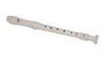 Plastic soprano flute isolated on a white background Royalty Free Stock Photo