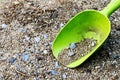 plastic spade on the sand Royalty Free Stock Photo