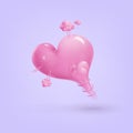 Plastic speech bubble. 3d vector render icon message dialog button. Realistic cartoon design elements